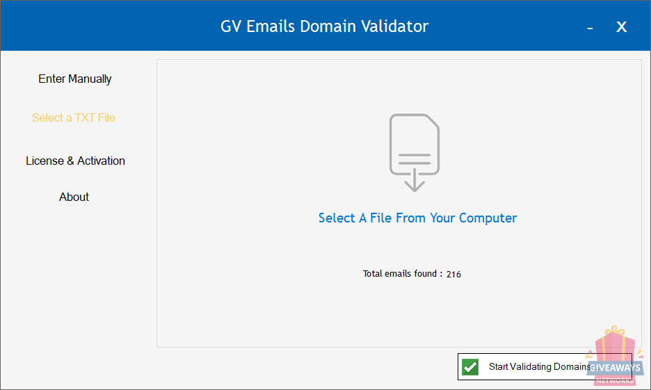 Emails Domain Validator